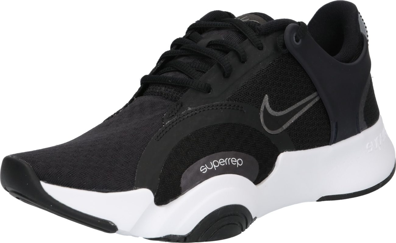 NIKE Sportovní boty 'SuperRep Go 2' černá / bílá