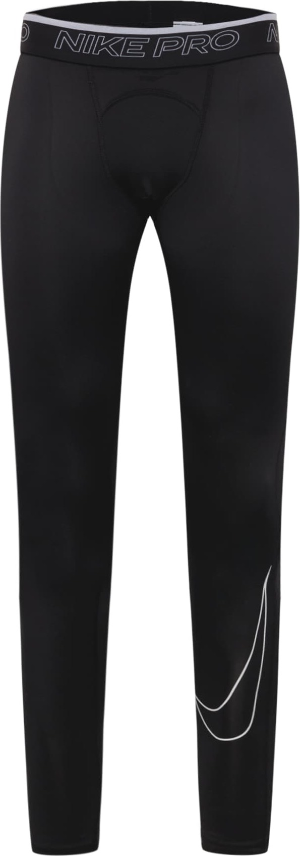 NIKE Sportovní kalhoty černá / bílá