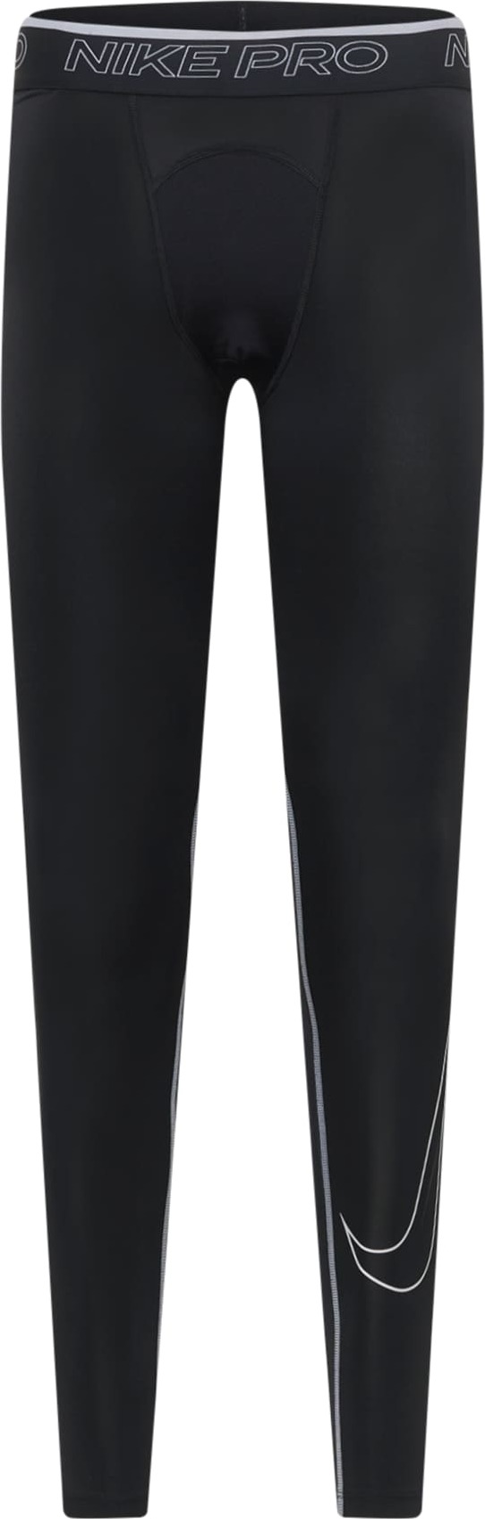 NIKE Sportovní kalhoty černá / šedá / bílá