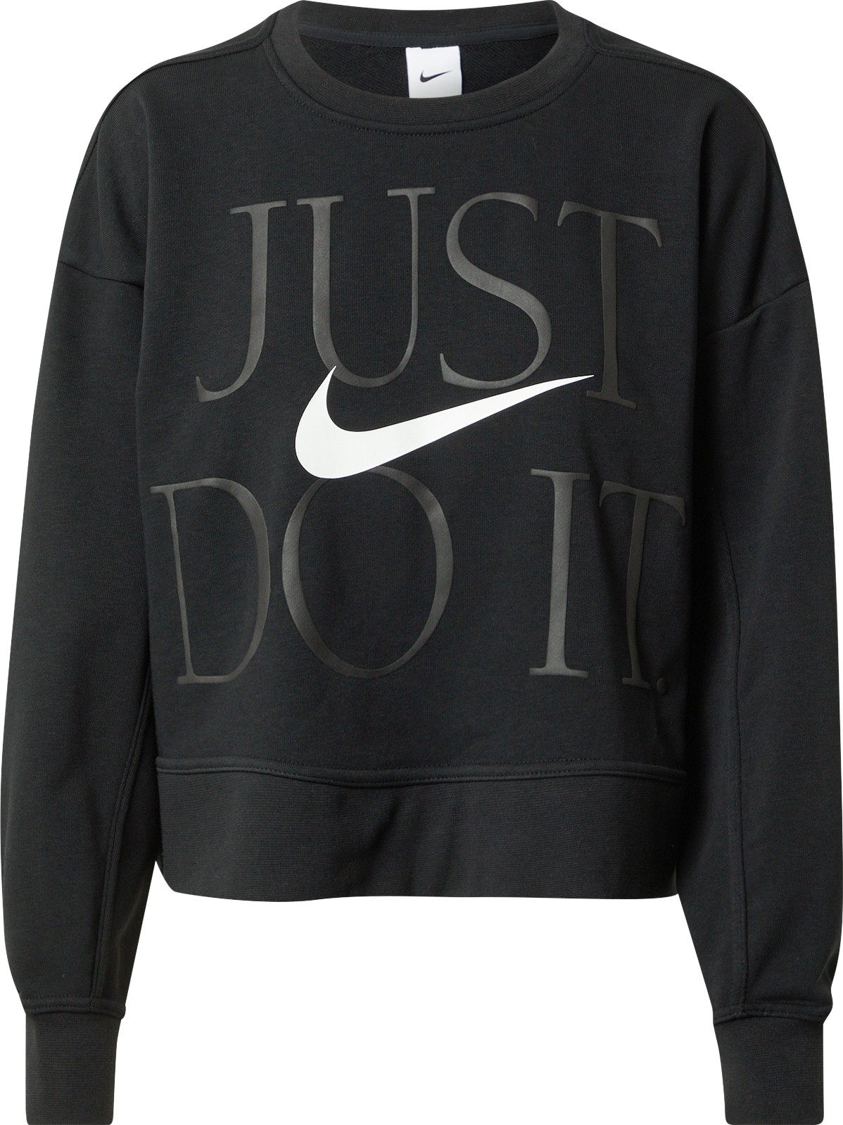 NIKE Sportovní mikina černá / bílá