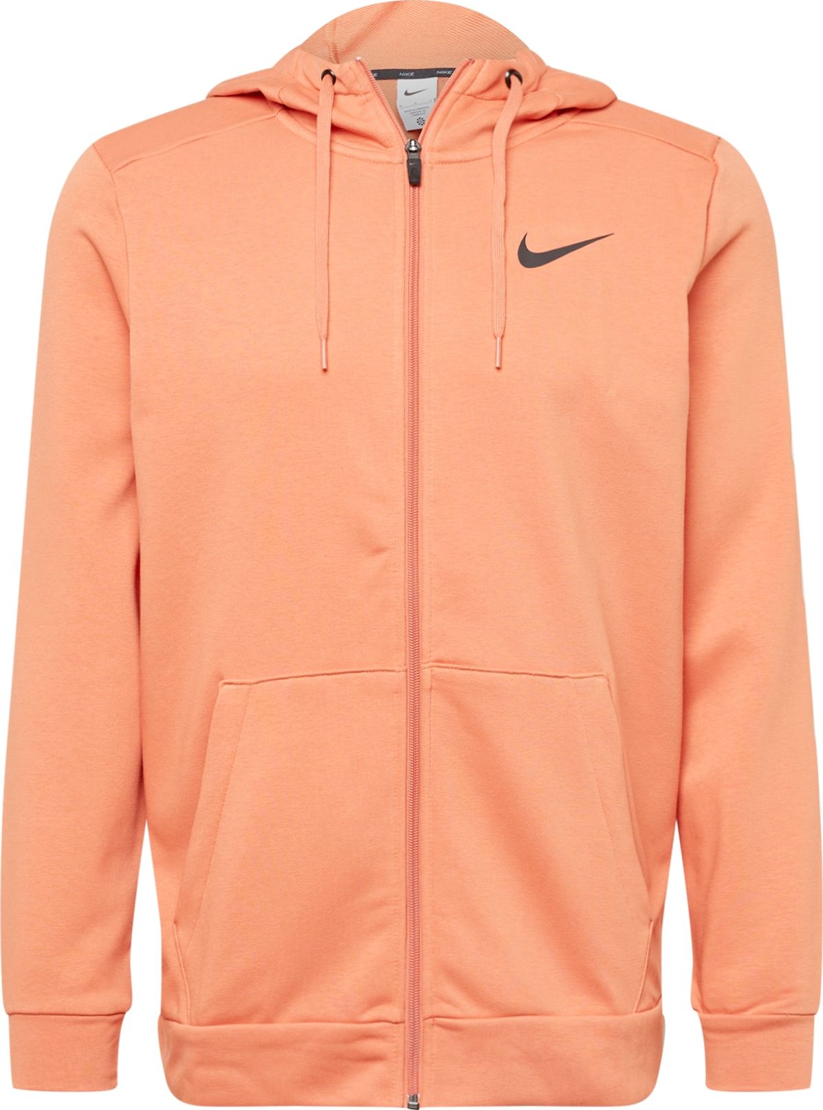 NIKE Sportovní mikina s kapucí mandarinkoná / černá