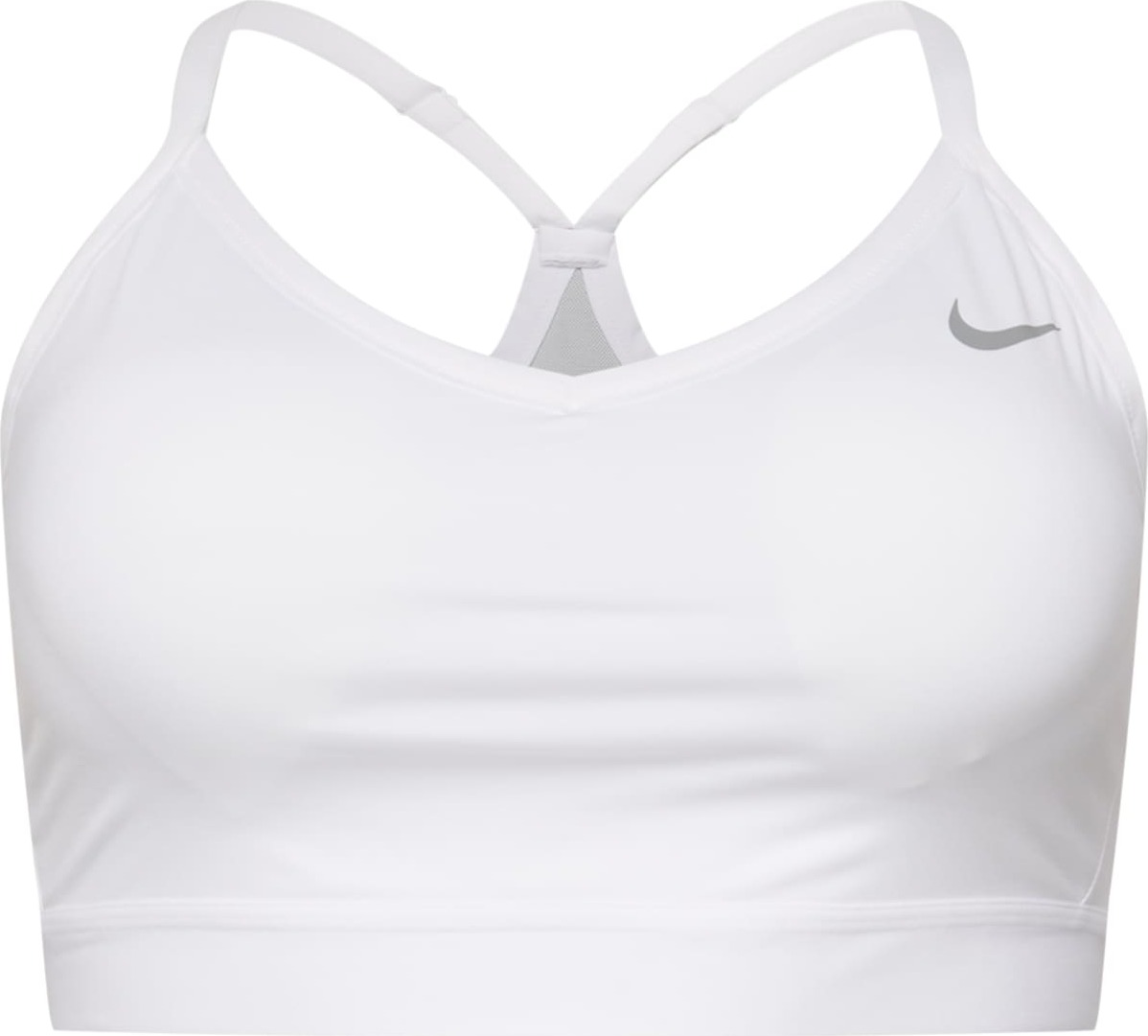 NIKE Sportovní podprsenka 'Indy' bílá / šedá