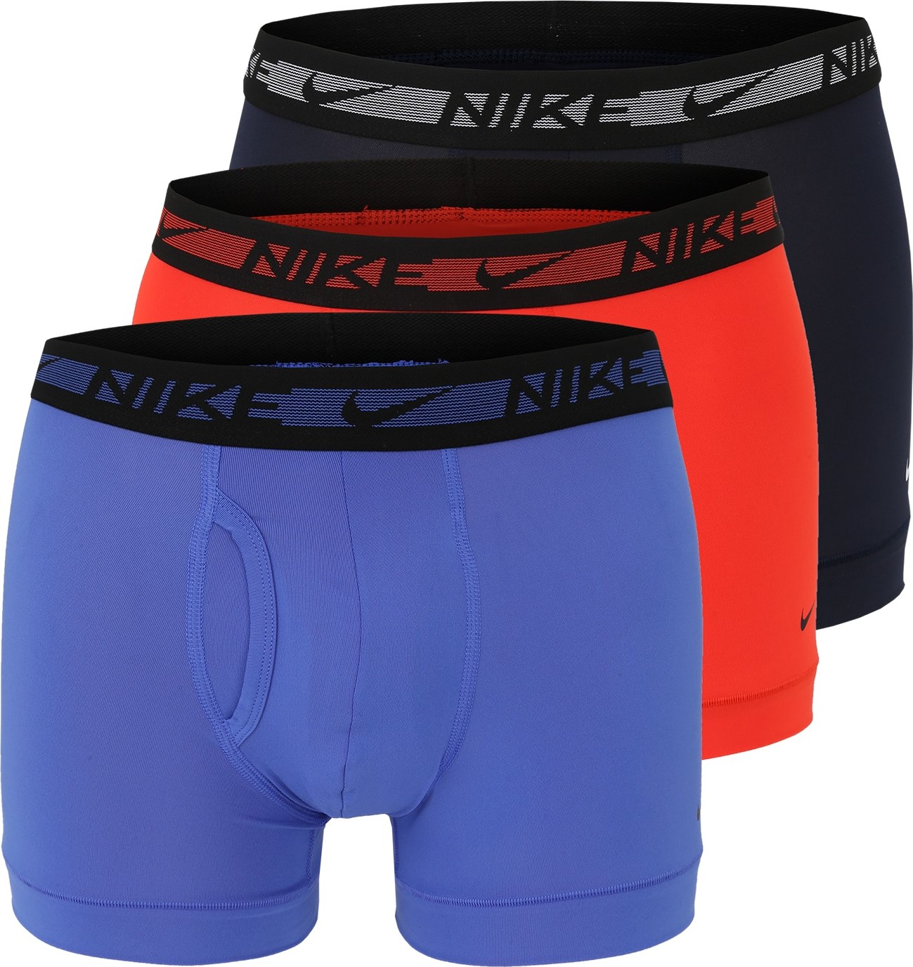 NIKE Sportovní spodní prádlo černá / noční modrá / oranžově červená / modrá / bílá