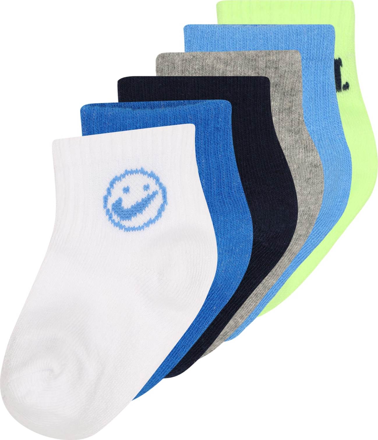 Nike Sportswear Ponožky námořnická modř / bílá / limetková / šedý melír