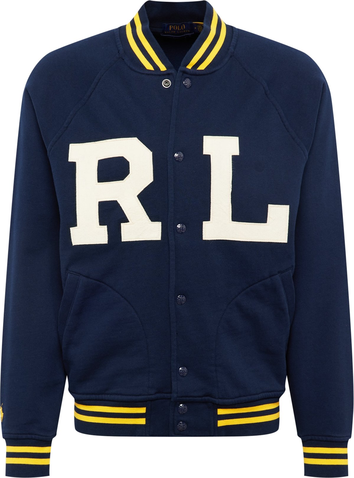 Polo Ralph Lauren Mikina s kapucí námořnická modř / bílá / žlutá