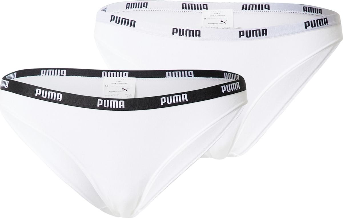PUMA Kalhotky bílá / černá