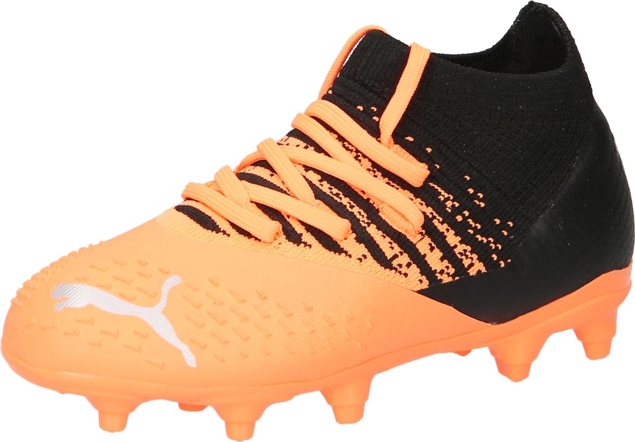 PUMA Sportovní boty černá / oranžová / stříbrná