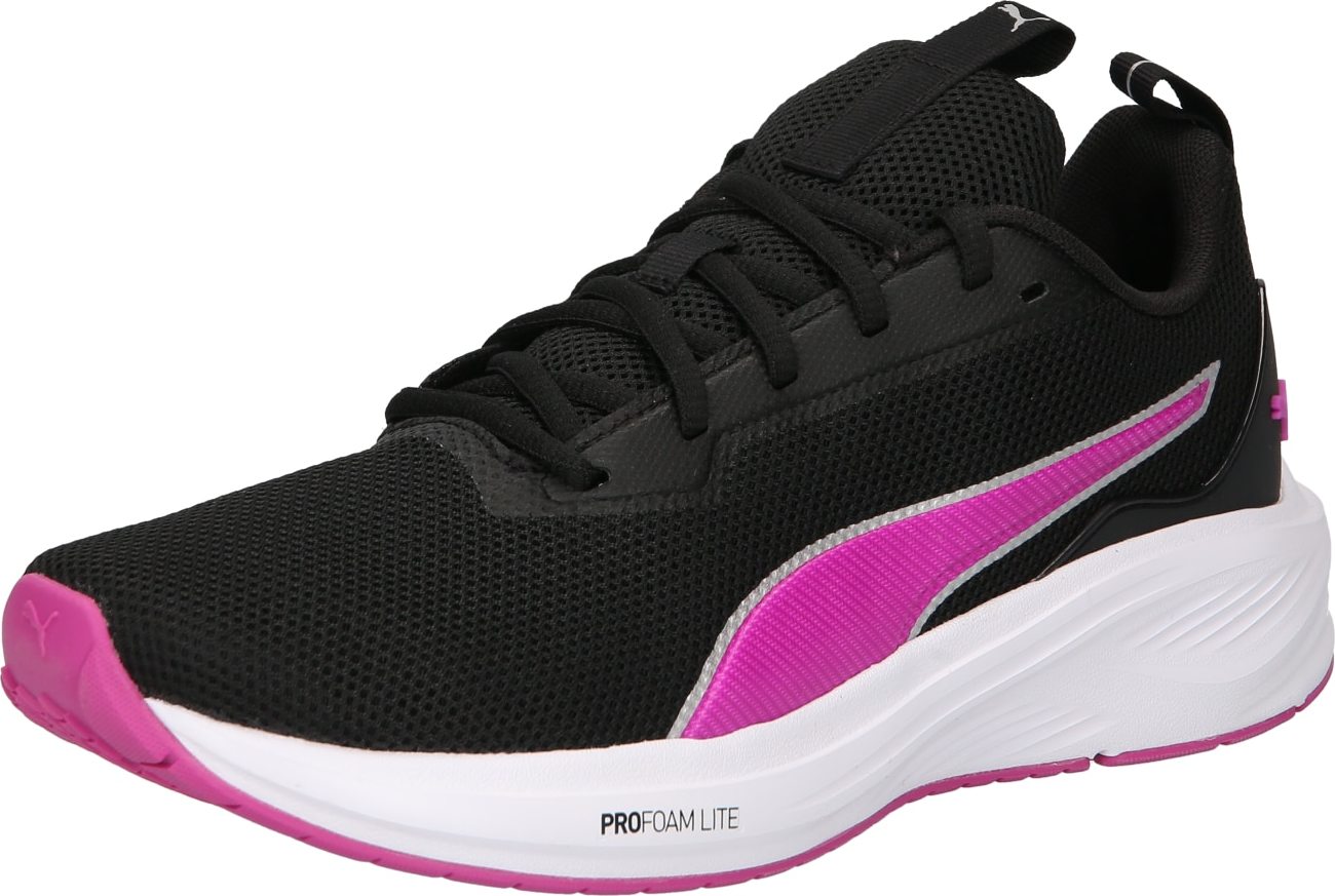 PUMA Sportovní boty 'Fire Runner' černá / magenta / bílá