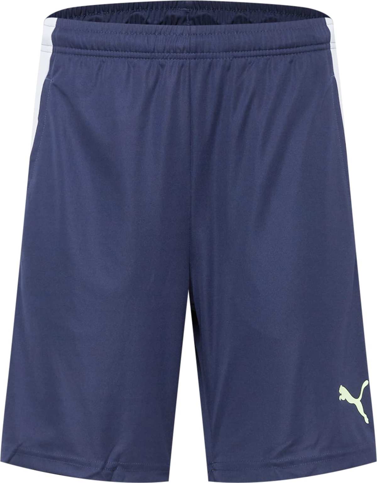 PUMA Sportovní kalhoty 'TeamLIGA' noční modrá / bílá / svítivě žlutá