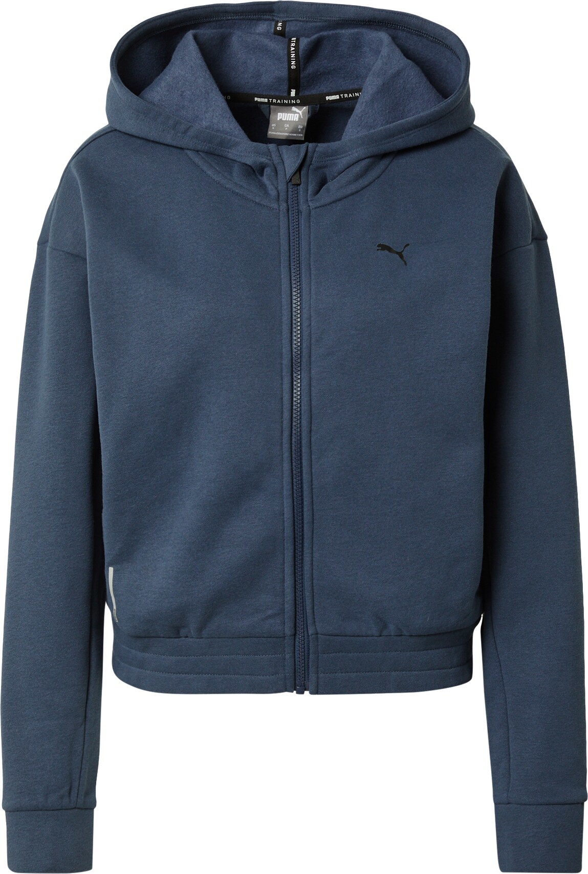 PUMA Sportovní mikina s kapucí marine modrá / bílá / černá