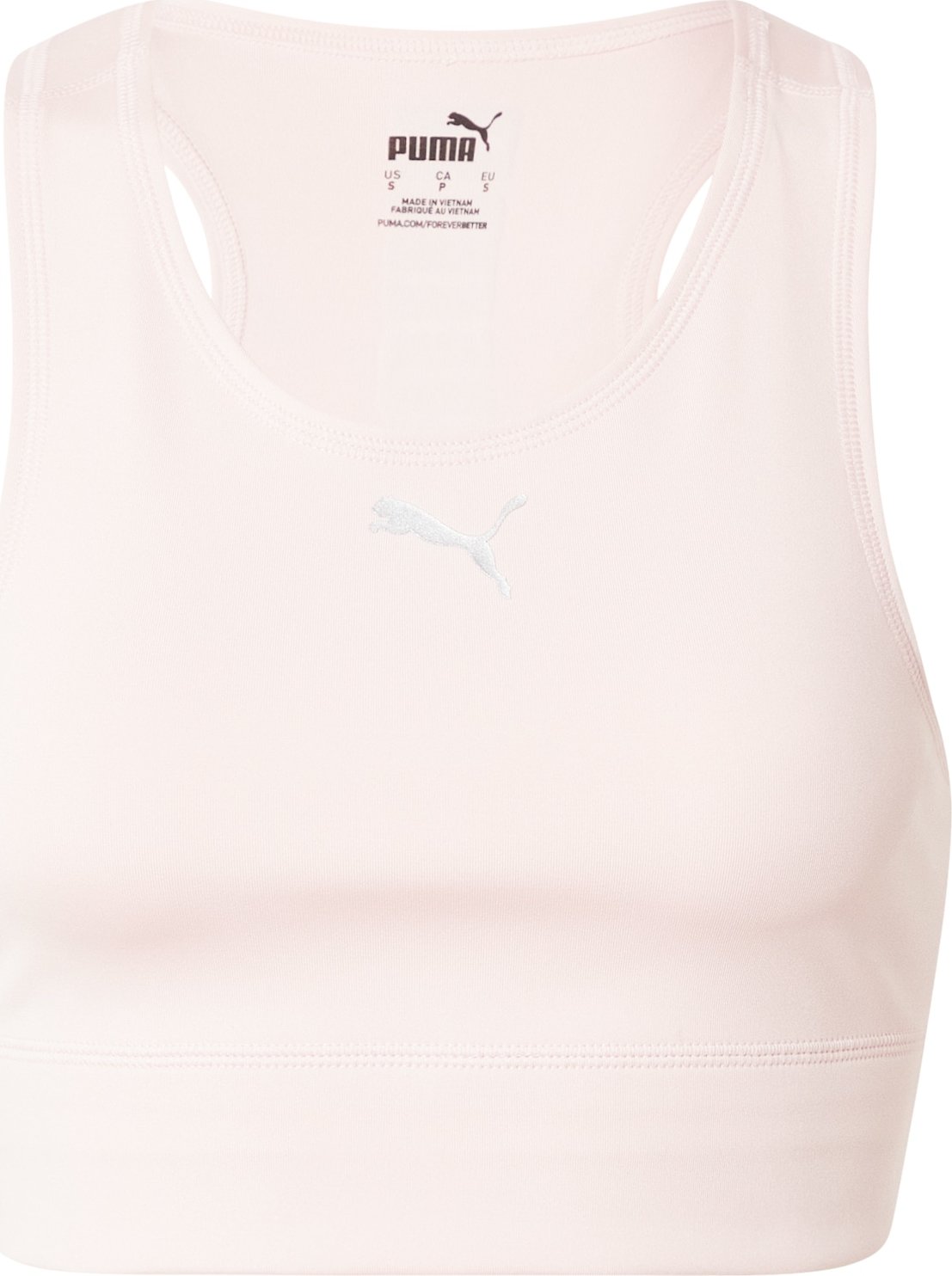 PUMA Sportovní podprsenka pastelově růžová / stříbrná
