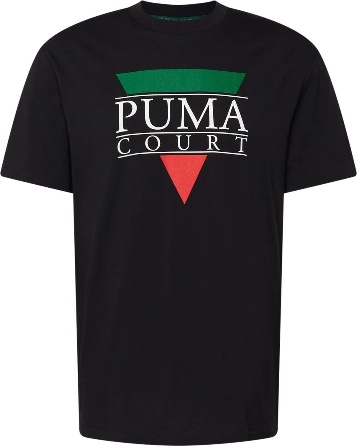 PUMA Tričko černá / bílá / červená / zelená