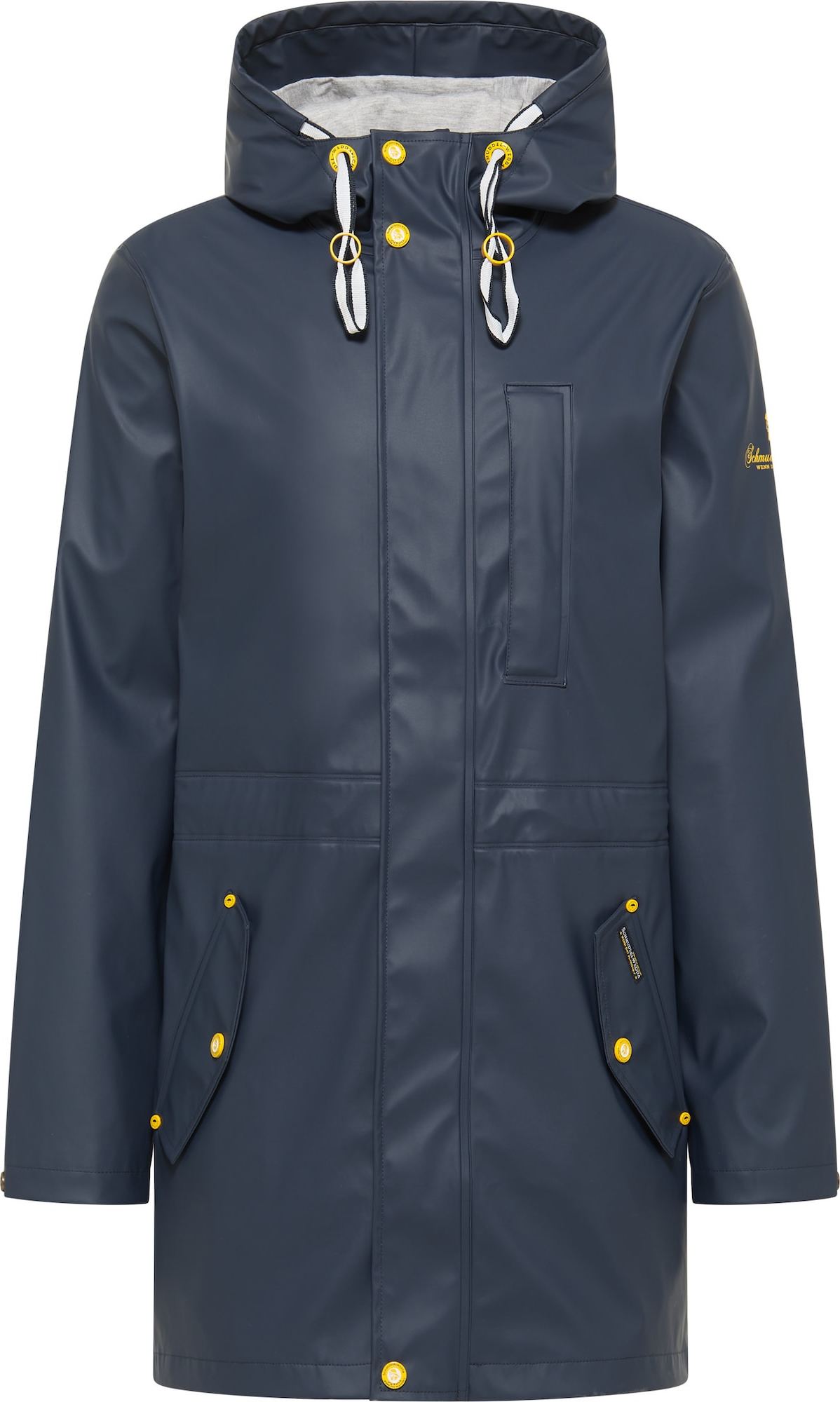 Schmuddelwedda Přechodný kabát marine modrá / žlutá