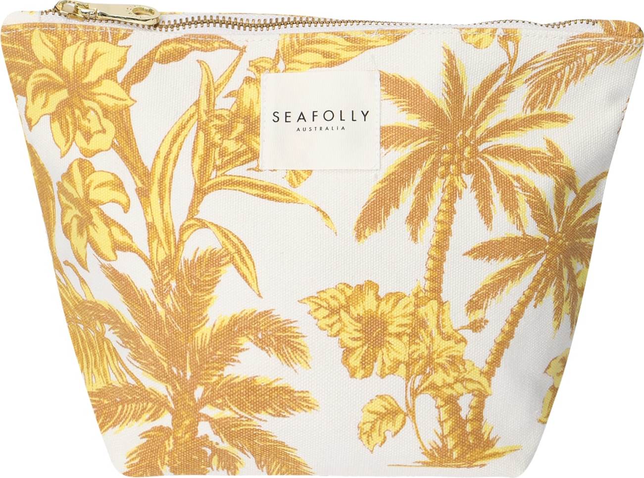 Seafolly Toaletní taška bílá / světle žlutá / světle hnědá