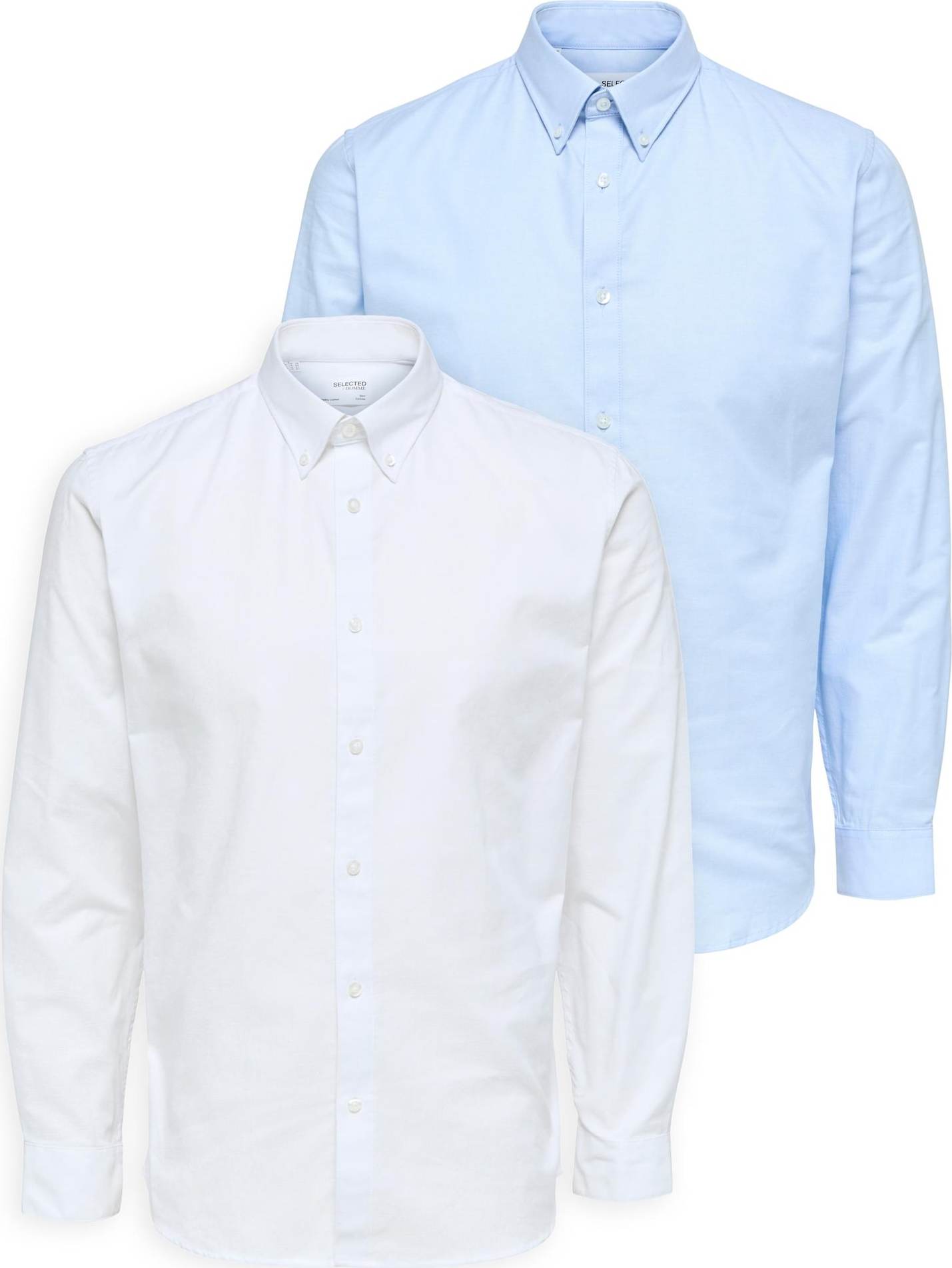 SELECTED HOMME Společenská košile bílá / světlemodrá