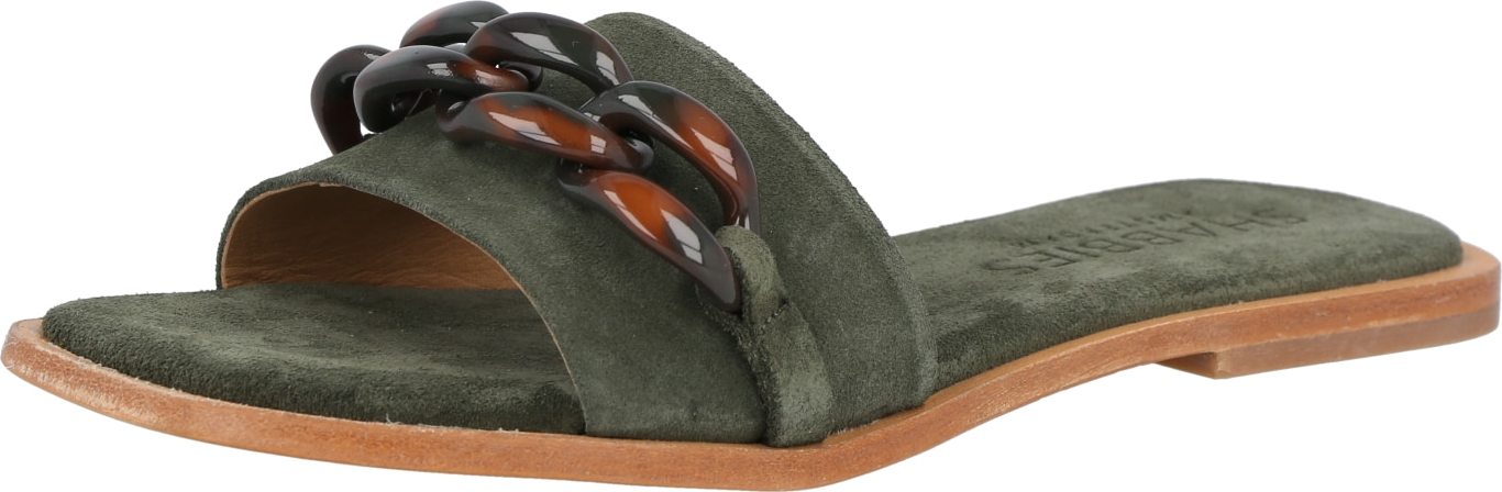 SHABBIES AMSTERDAM Pantofle khaki / hnědá