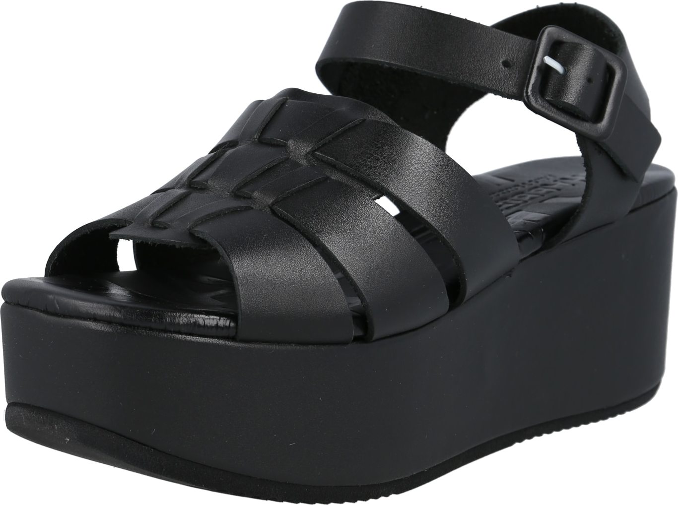 SHABBIES AMSTERDAM Páskové sandály černá