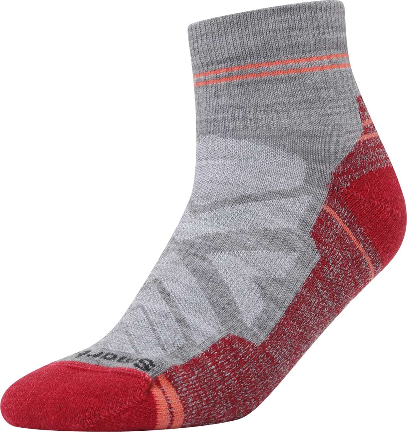 Smartwool Sportovní ponožky šedý melír / světle šedá / červená / burgundská červeň
