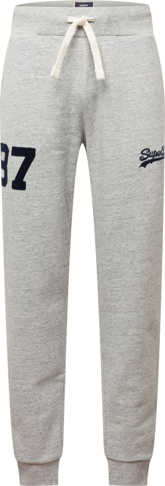 Superdry Sportovní kalhoty šedá / marine modrá