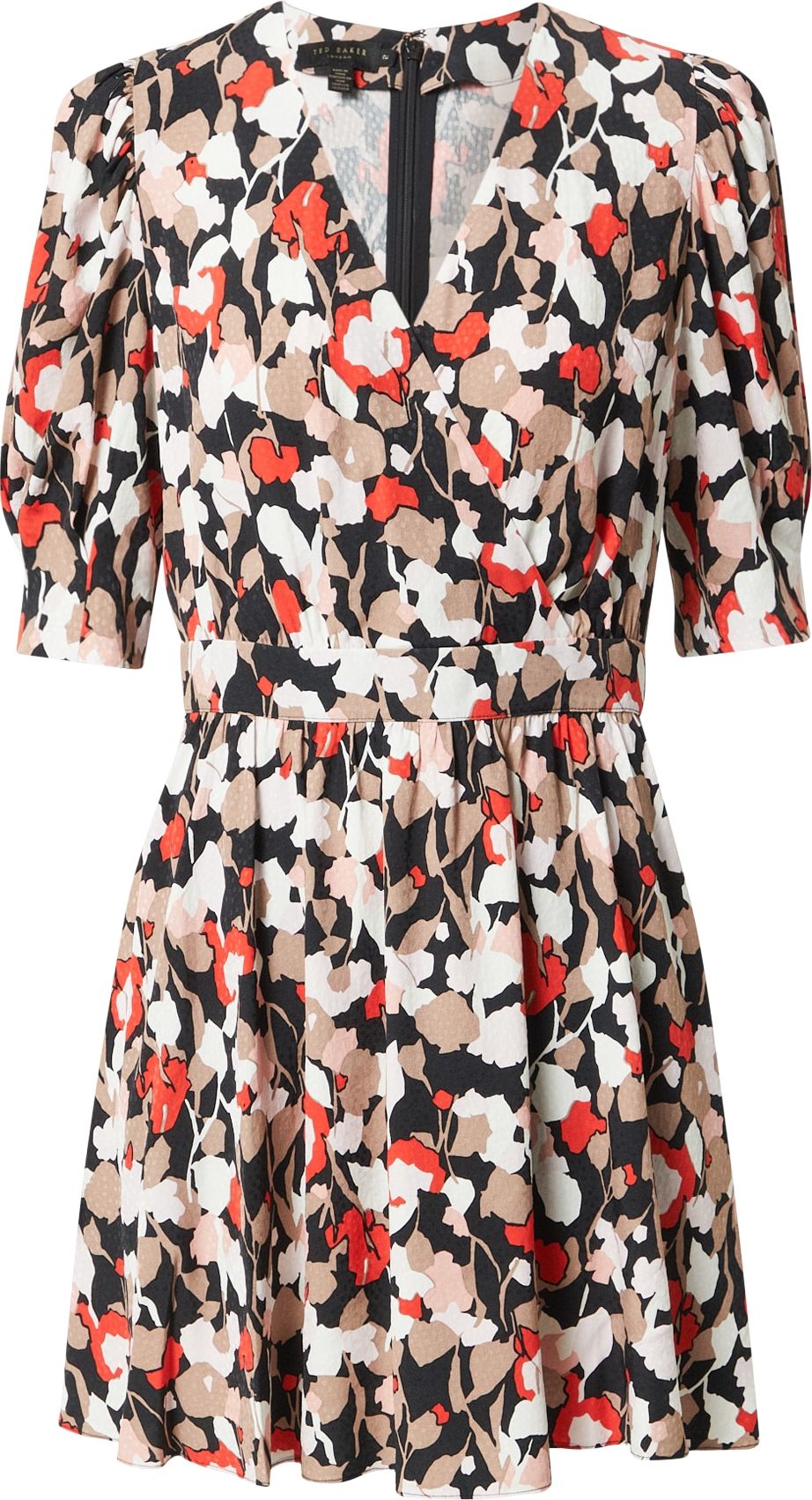 Ted Baker Šaty 'SKIALA' černá / bílá / pudrová / červená