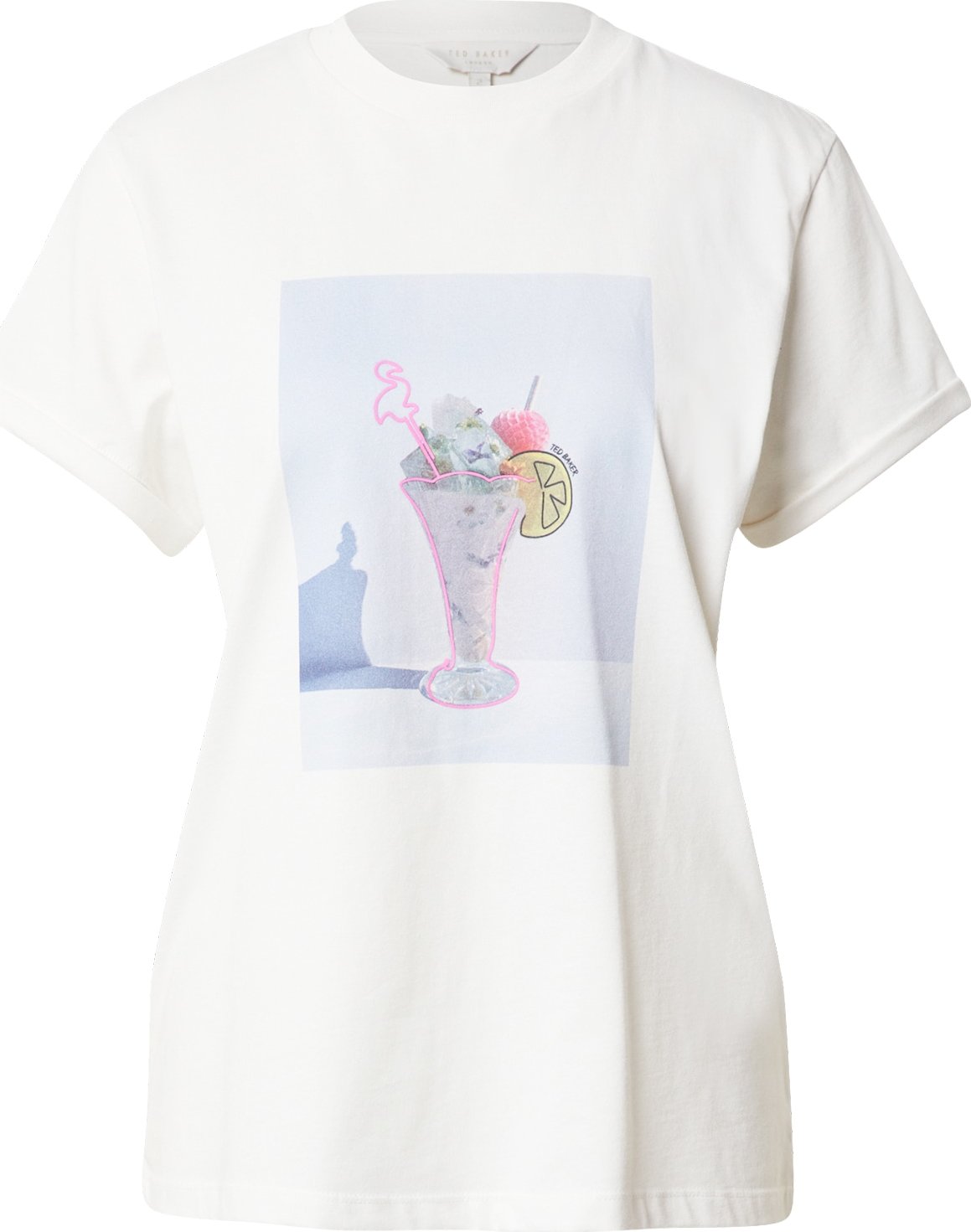Ted Baker Tričko 'COSMIOZ' bílá / světlemodrá / světle růžová / světle žlutá