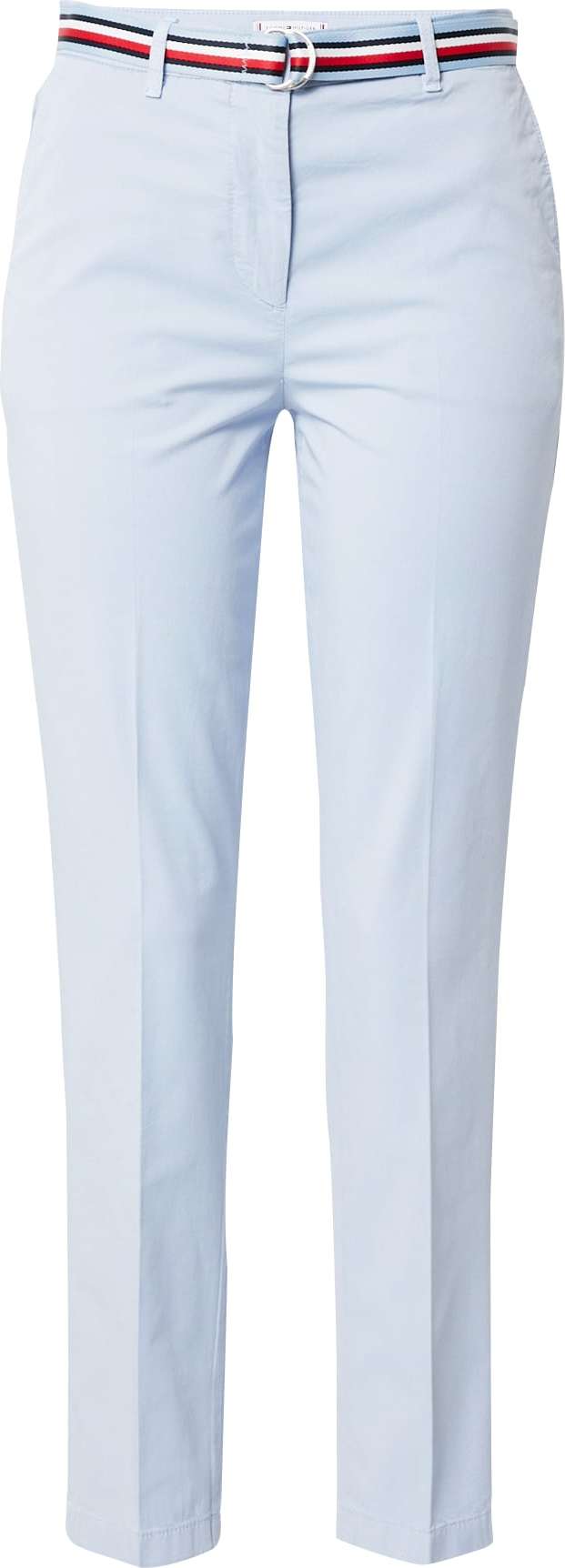 TOMMY HILFIGER Chino kalhoty 'Hailey' světlemodrá / námořnická modř / bílá / červená