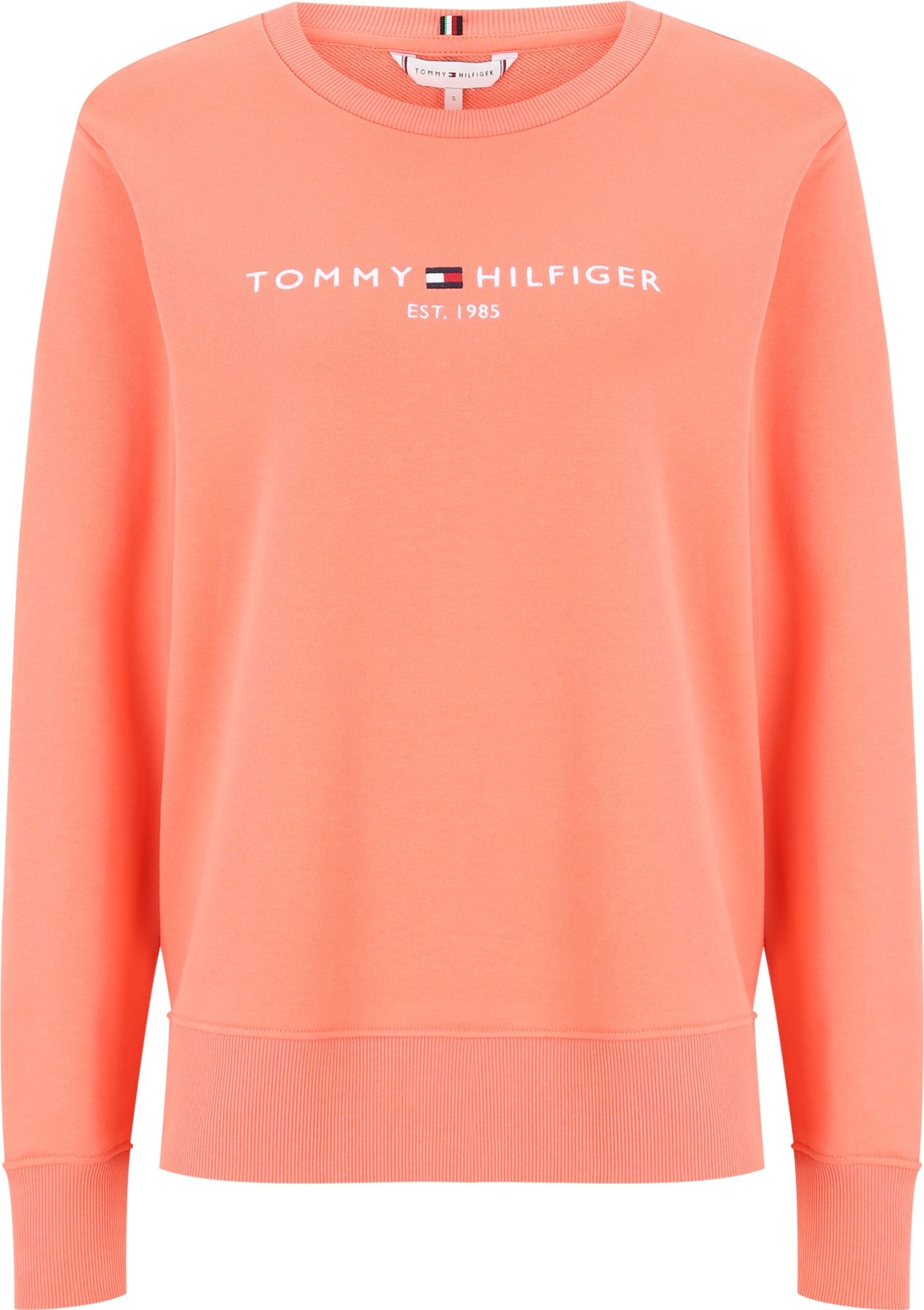 TOMMY HILFIGER Mikina korálová / bílá / námořnická modř