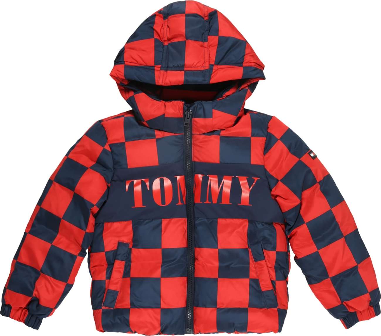 TOMMY HILFIGER Přechodná bunda červená / námořnická modř