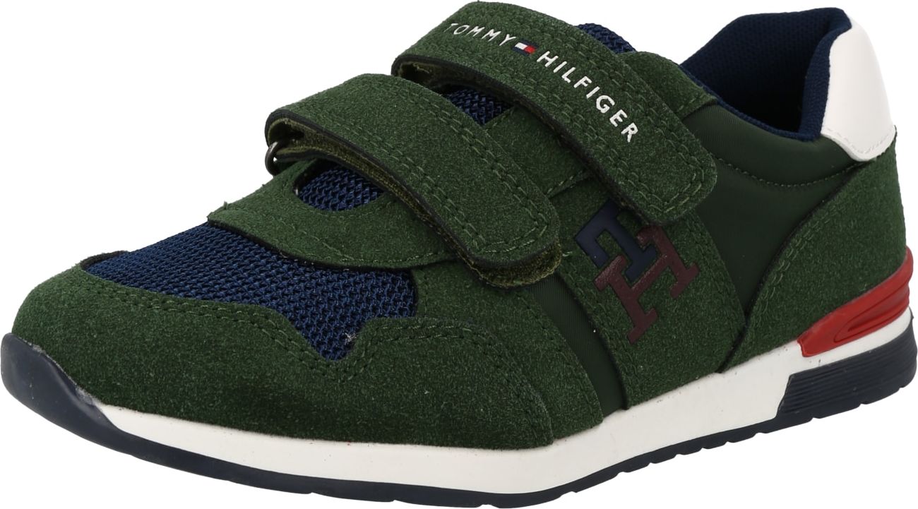 TOMMY HILFIGER Tenisky zelená / námořnická modř