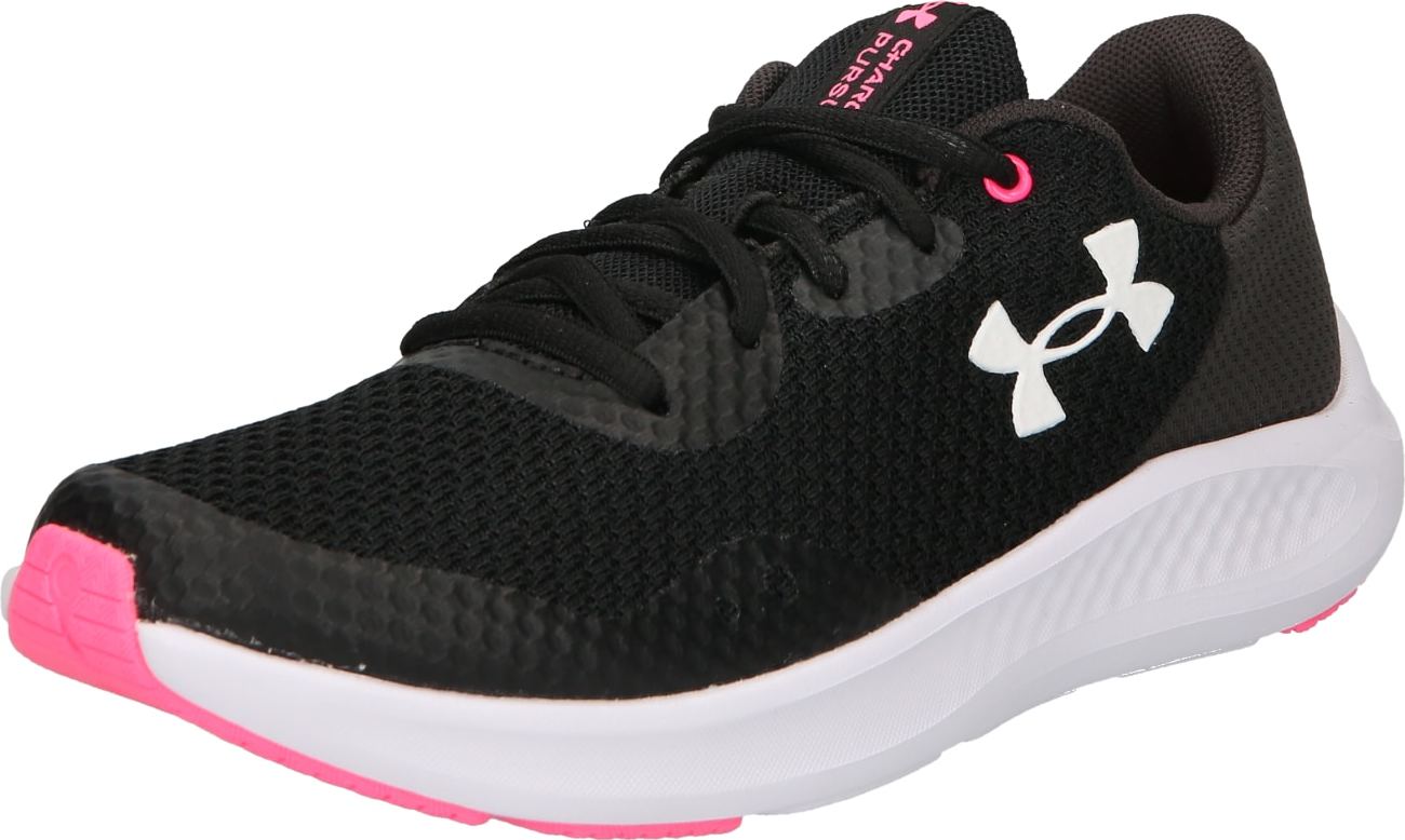 UNDER ARMOUR Sportovní boty 'Charged Pursuit 3' černá / bílá / pink