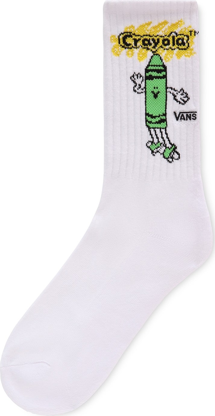 VANS Ponožky 'Crayola' bílá / zelená / černá