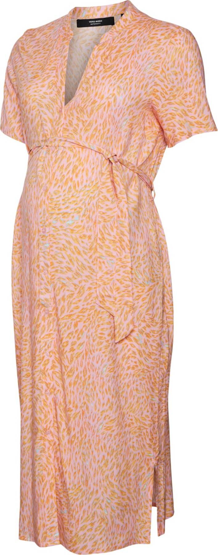 Vero Moda Maternity Košilové šaty 'VICA' fialová / pink / oranžová