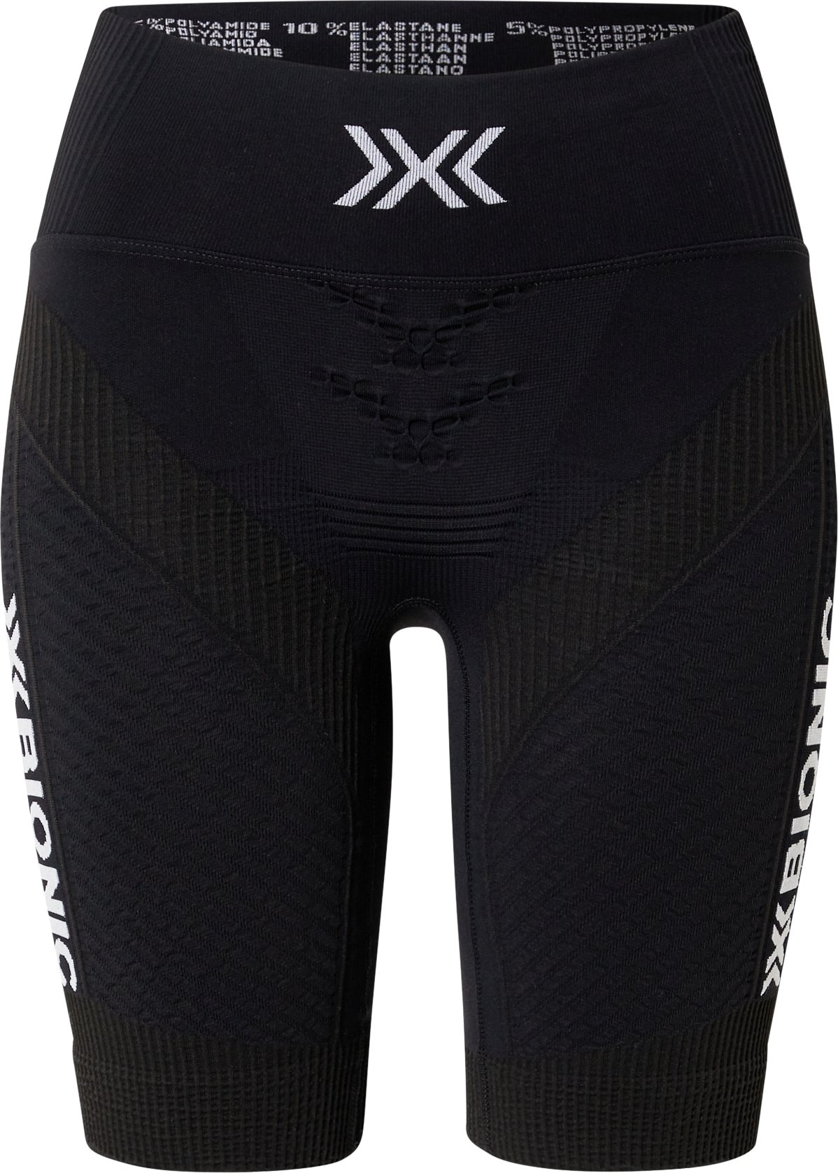 X-BIONIC Sportovní kalhoty 'EFFEKTOR 4.0' černá / bílá