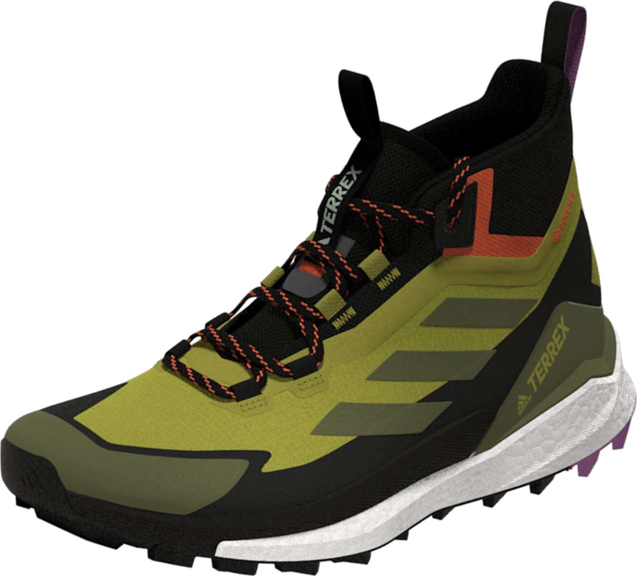 adidas Terrex Kozačky 'Free Hiker 2' khaki / olivová / oranžová / černá