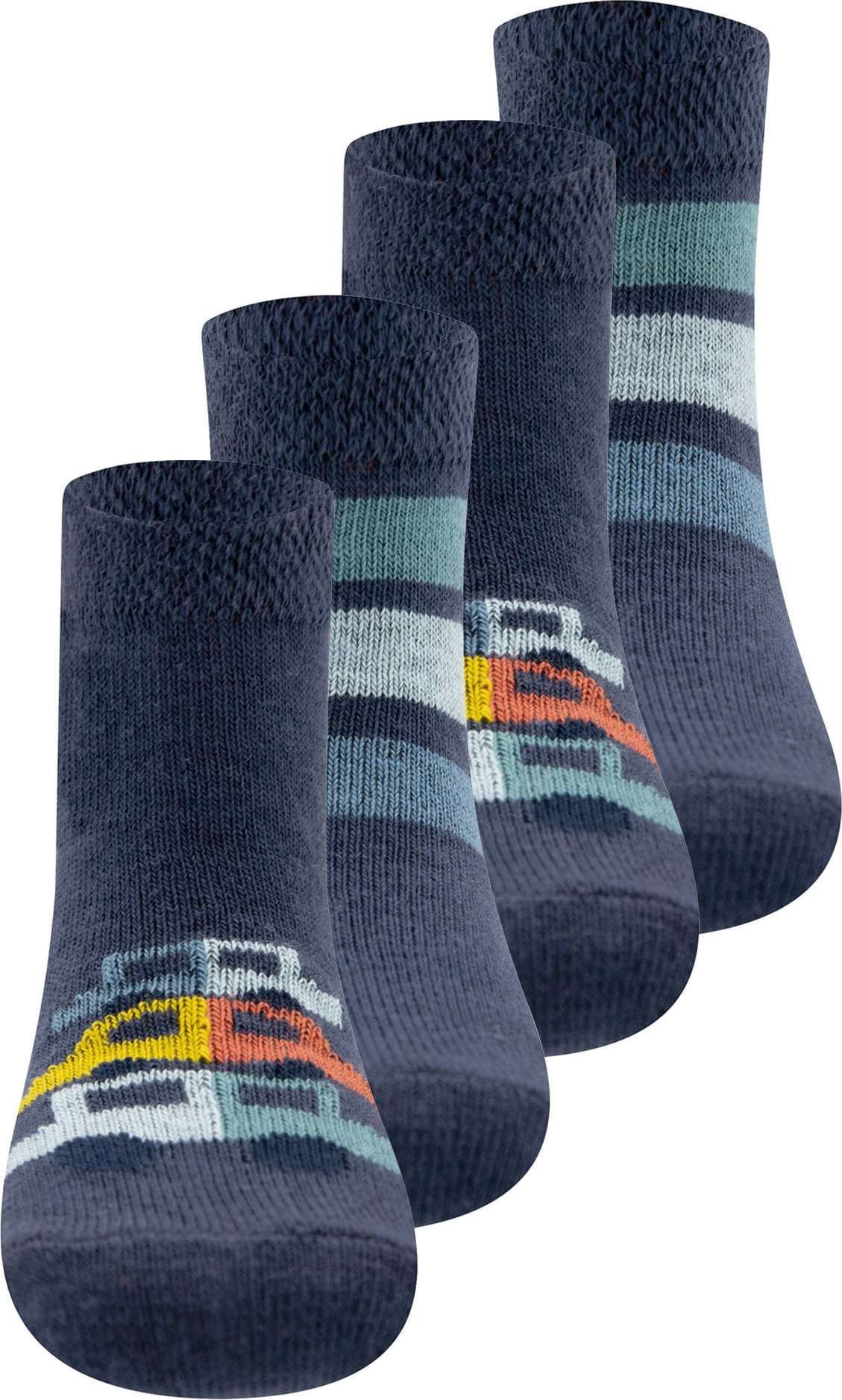 EWERS Ponožky tmavě modrá / oranžová / žlutá / bílá