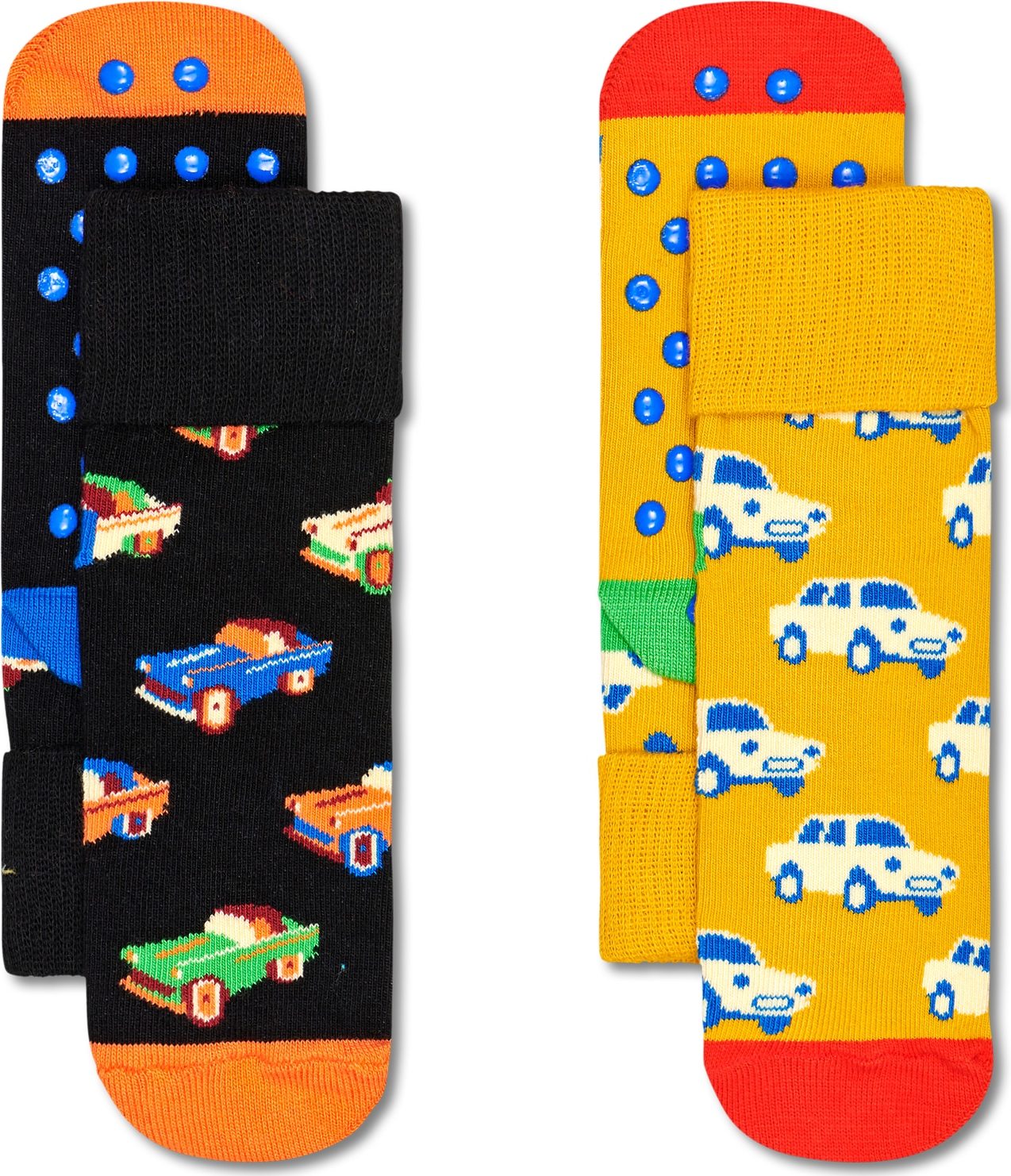 Happy Socks Ponožky 'Car' žlutá / oranžová / červená / černá