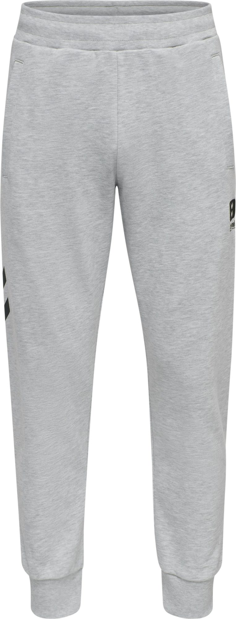 Hummel Sportovní kalhoty 'Liam' černá / šedý melír