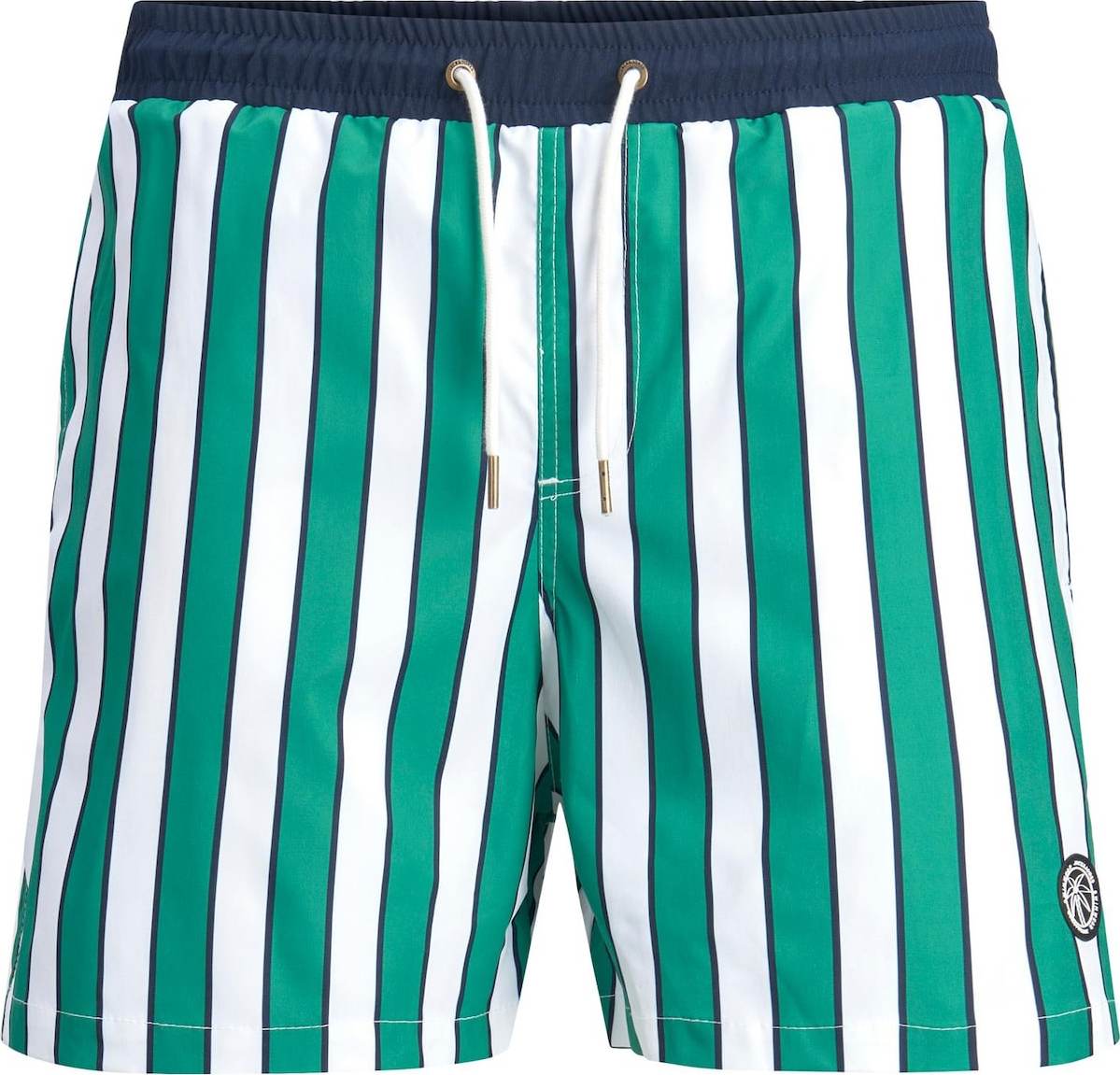 JACK & JONES Plavecké šortky 'Milos' zelená / bílá / námořnická modř