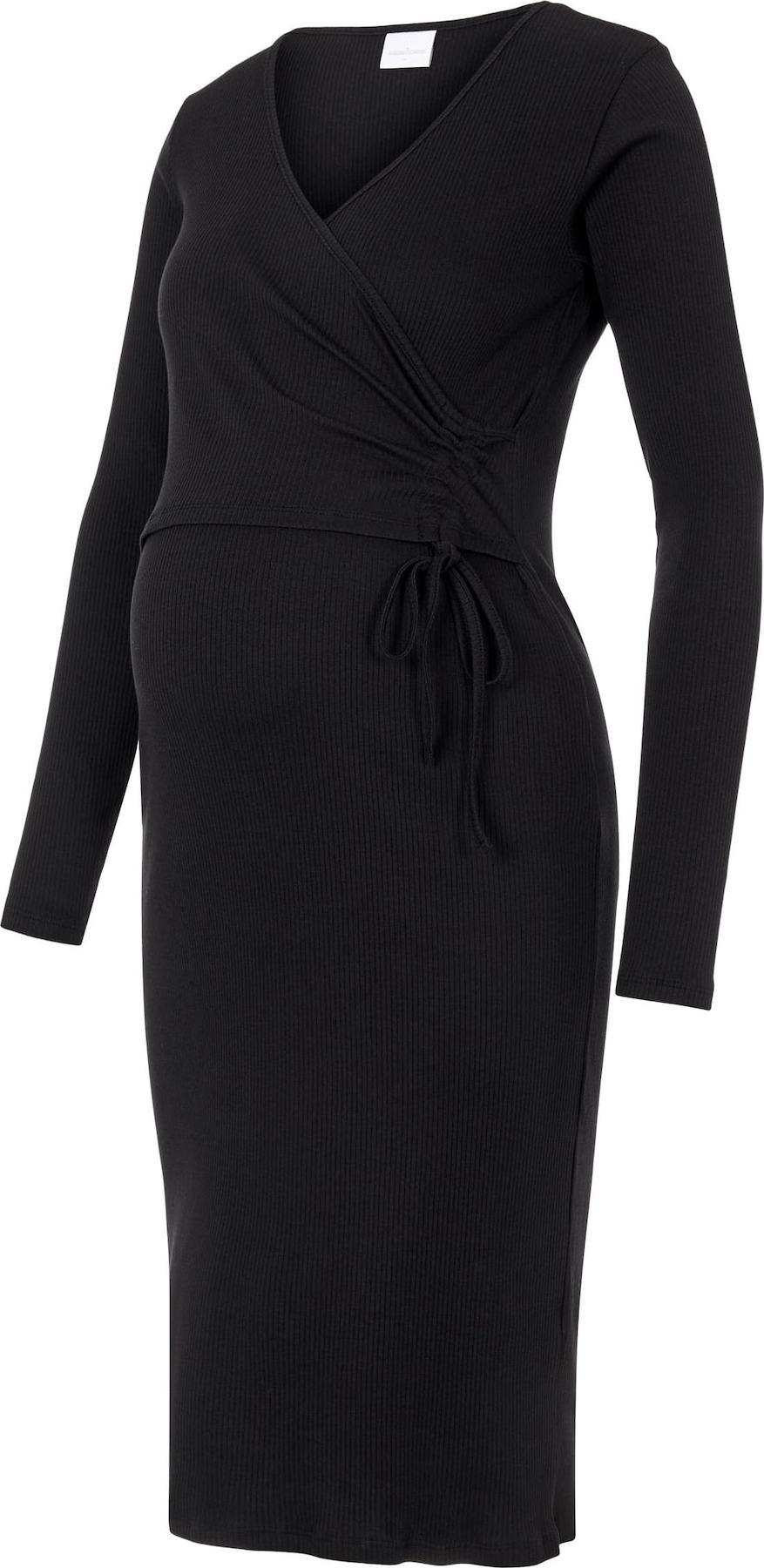 MAMALICIOUS Úpletové šaty 'Elena' černá
