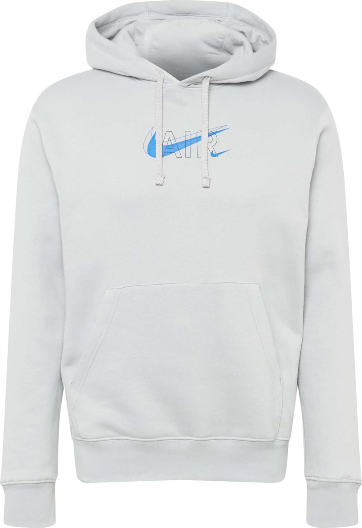 Nike Sportswear Mikina nebeská modř / světle šedá / černá