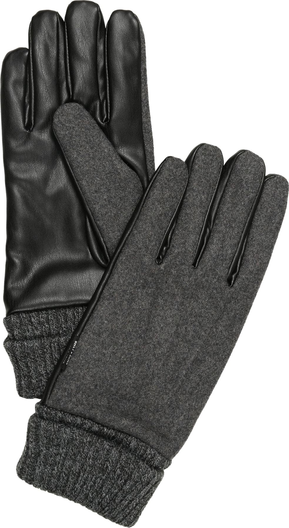 Only & Sons Prstové rukavice 'BRIAN' antracitová / šedý melír