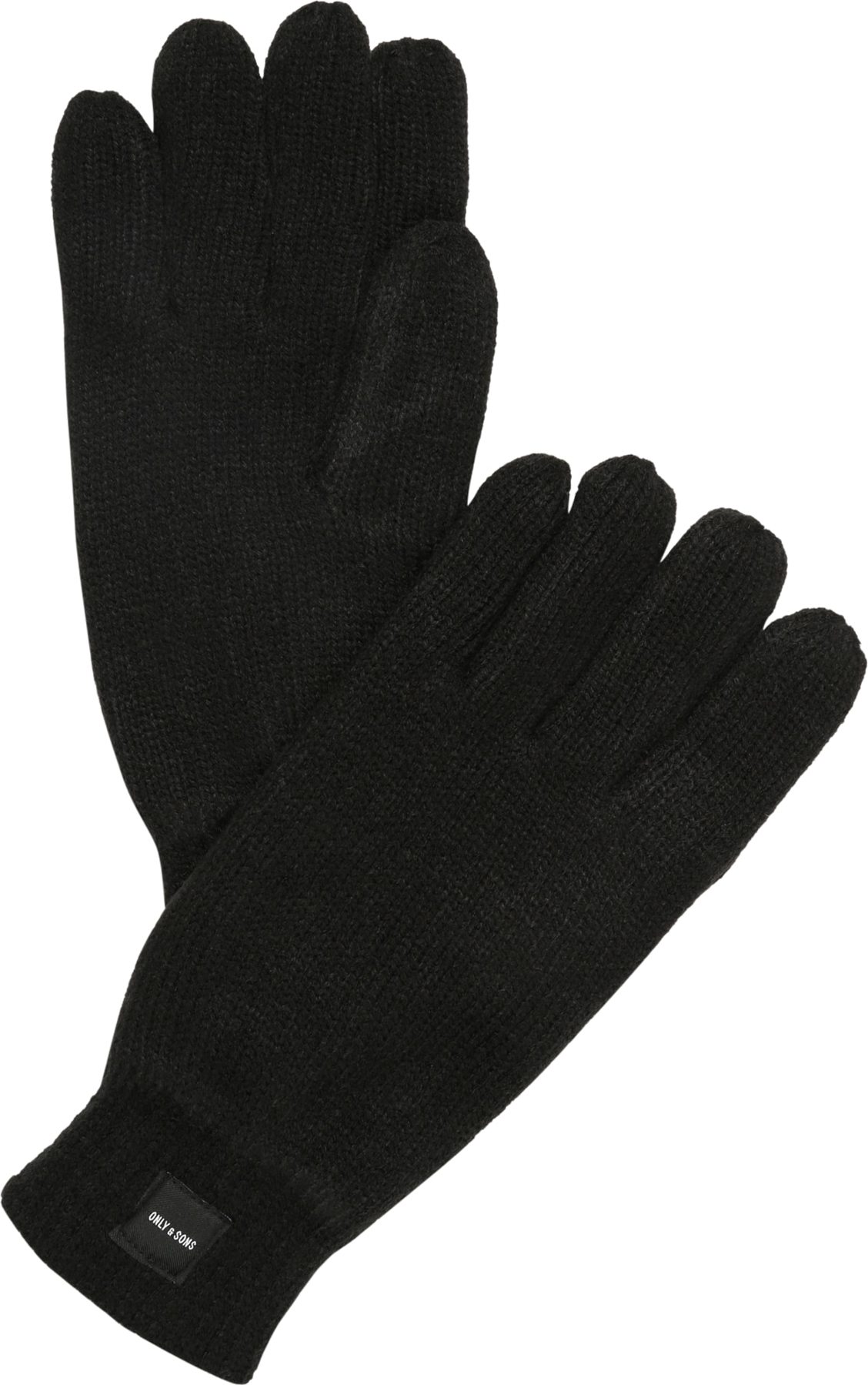 Only & Sons Prstové rukavice černá / bílá