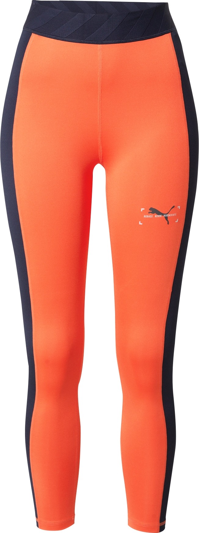 PUMA Sportovní kalhoty oranžová / černá