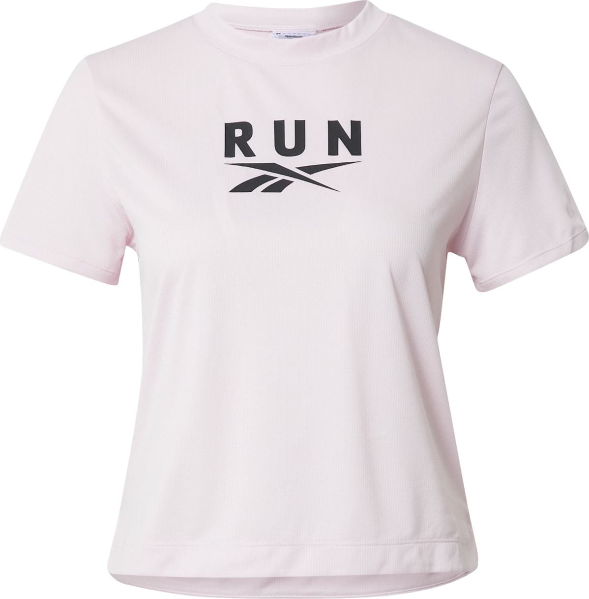 Reebok Sport Funkční tričko černá / růžová