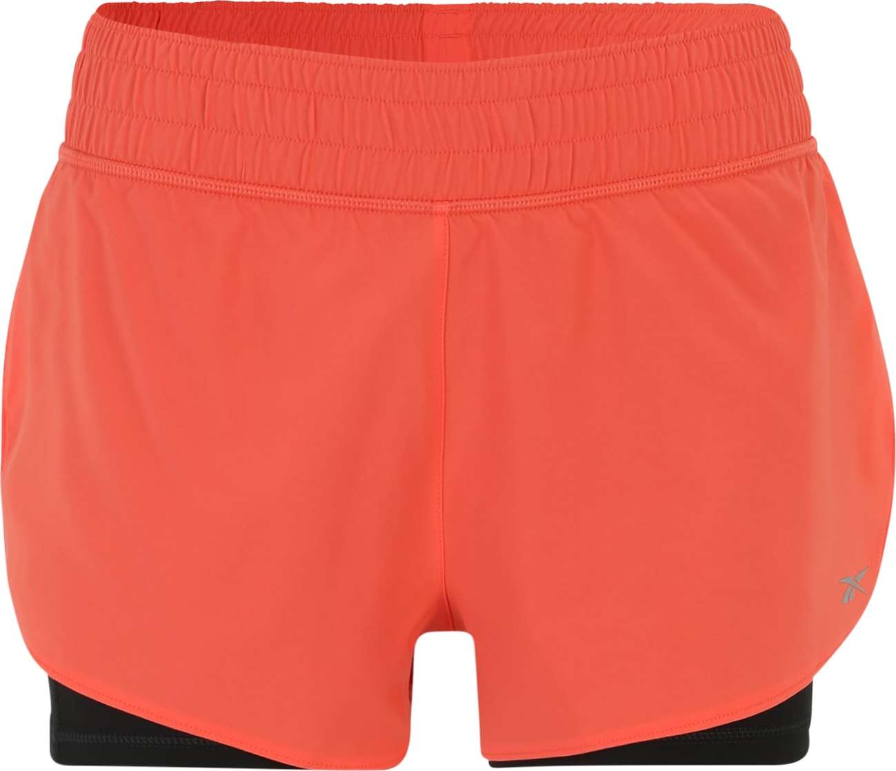 Reebok Sport Sportovní kalhoty stříbrně šedá / oranžová / černá