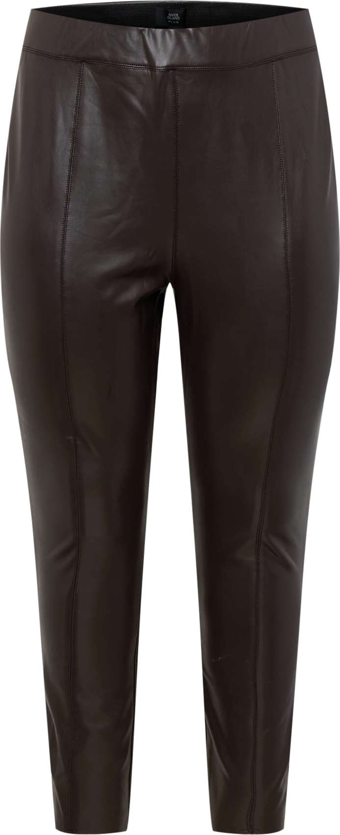 River Island Plus Kalhoty tmavě hnědá