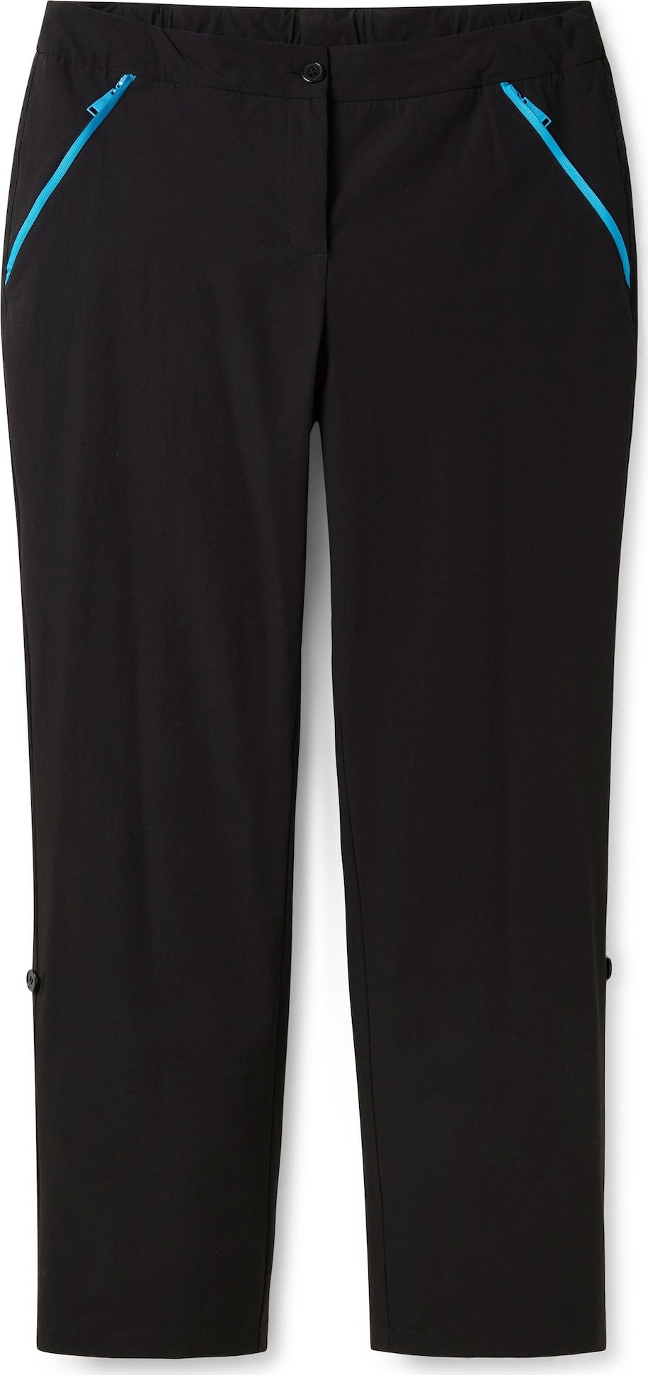 SHEEGO Outdoorové kalhoty černá / aqua modrá