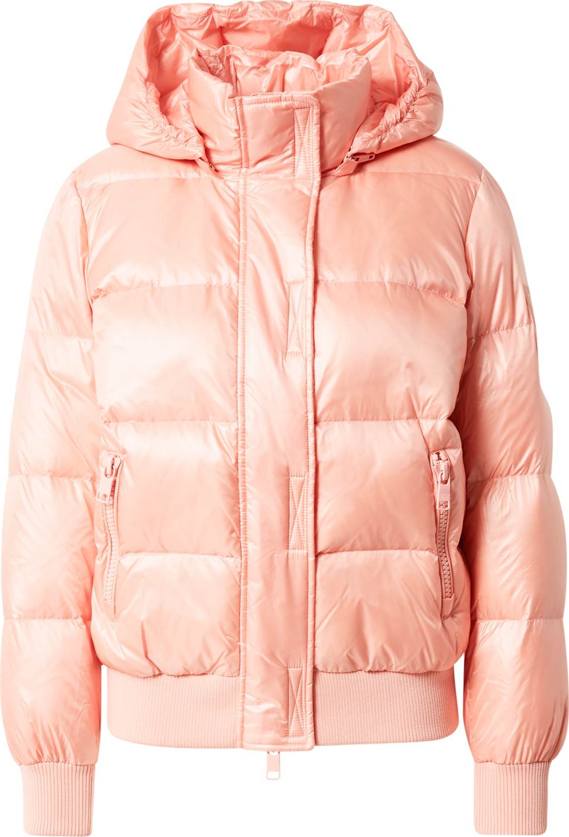 ARMANI EXCHANGE Přechodná bunda 'Giacca Piumino' růžová / bílá