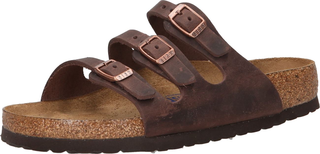 BIRKENSTOCK Pantofle 'Florida' kaštanově hnědá