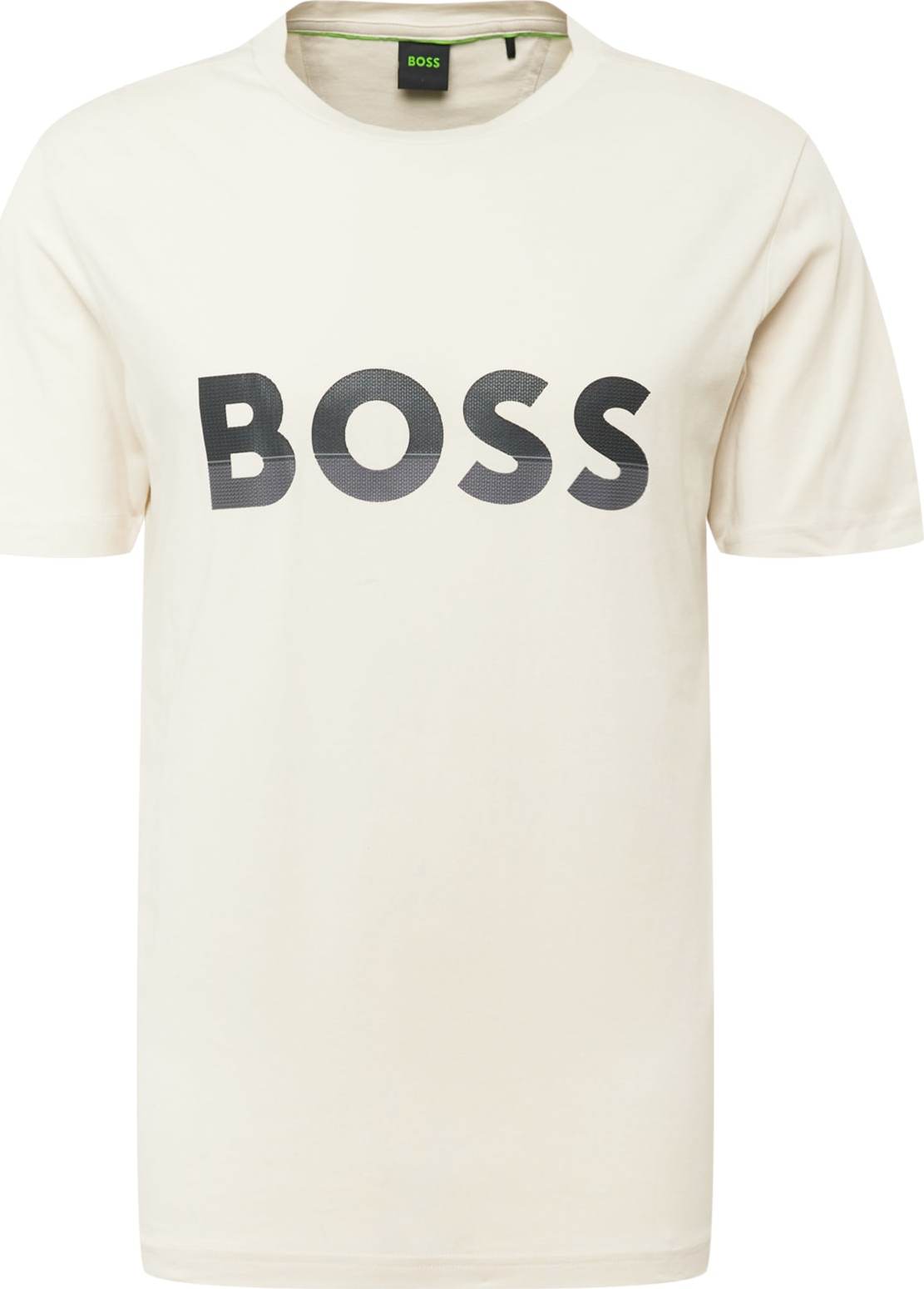 BOSS Green Tričko tmavě šedá / černá / přírodní bílá